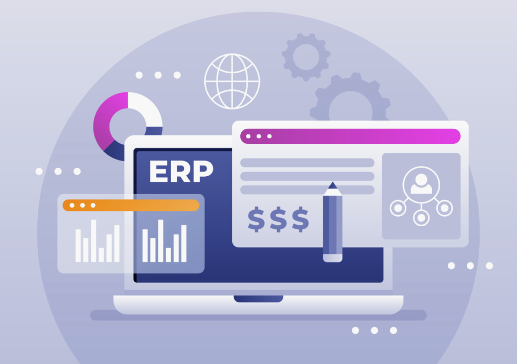 Processed invoice data flowing into ERP