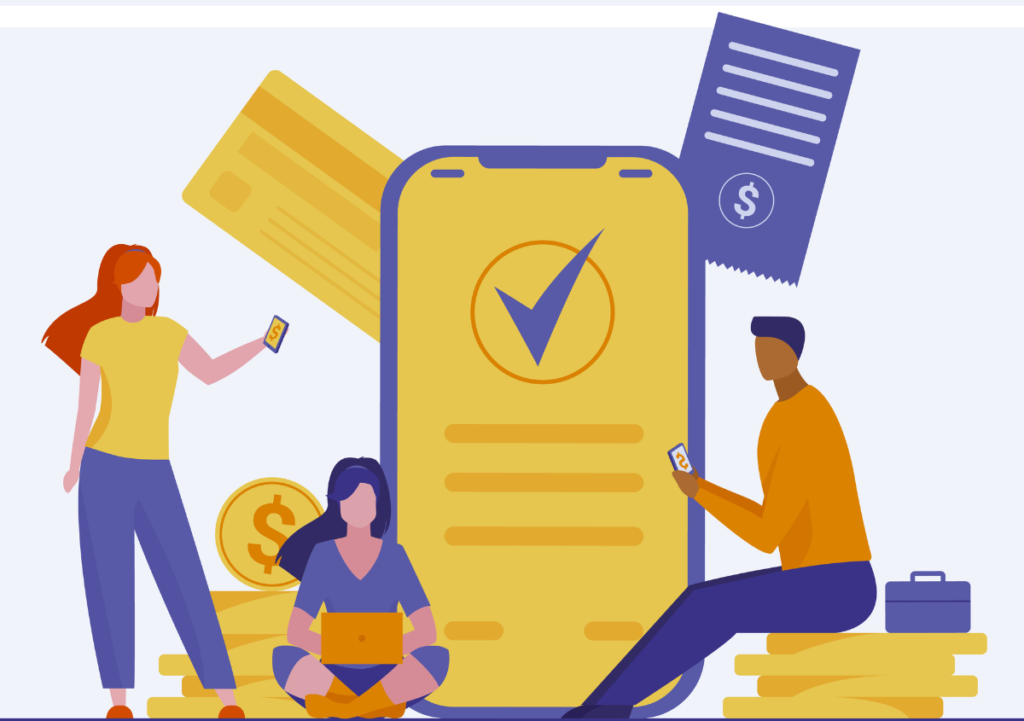 employees submitting expense reports on mobile app