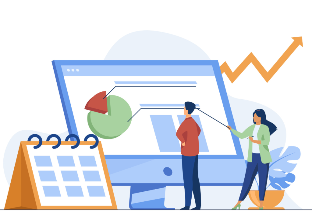 two finance people doing month end closing through automation