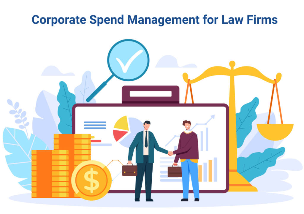 two people shaking hands in a law firm on deal for corporate spend management