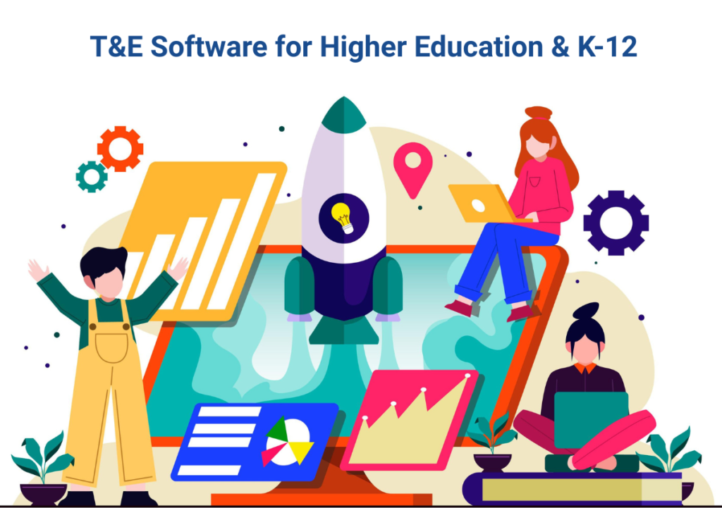 students studying depicting higher educaton and K-12